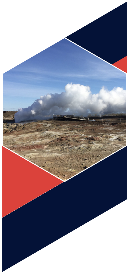 Figure 11. Steam from geothermal plant in Grindavik that supplies power to the drying plant